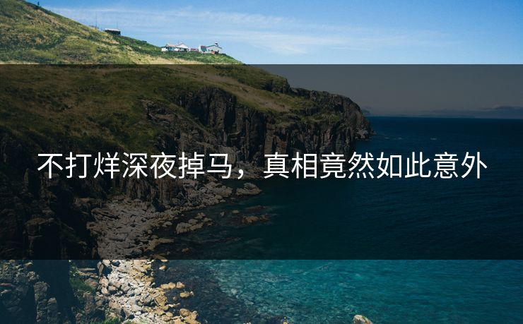 不打烊深夜掉马，真相竟然如此意外