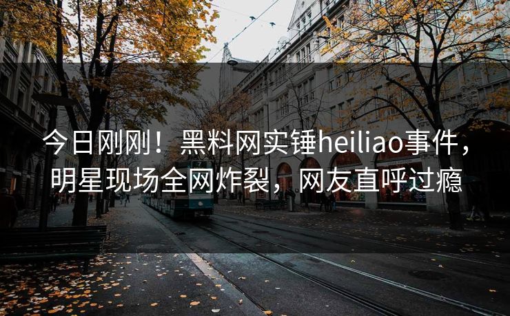 今日刚刚！黑料网实锤heiliao事件，明星现场全网炸裂，网友直呼过瘾