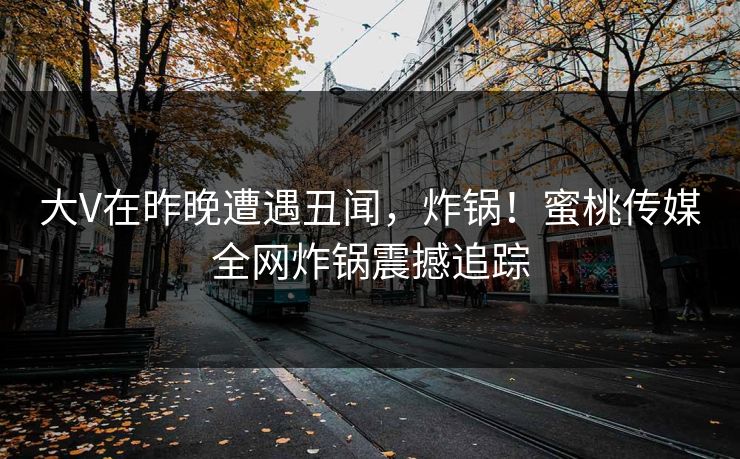 大V在昨晚遭遇丑闻，炸锅！蜜桃传媒全网炸锅震撼追踪