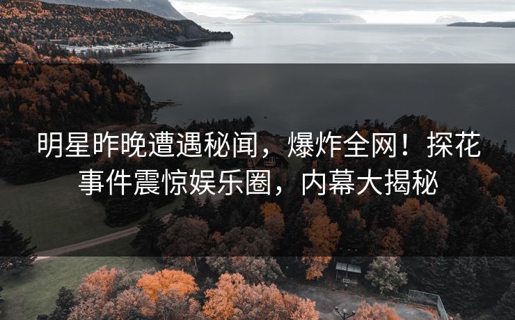 明星昨晚遭遇秘闻，爆炸全网！探花事件震惊娱乐圈，内幕大揭秘