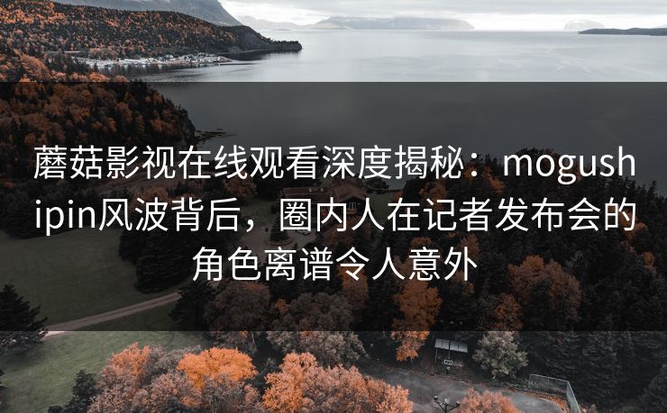 蘑菇影视在线观看深度揭秘：mogushipin风波背后，圈内人在记者发布会的角色离谱令人意外